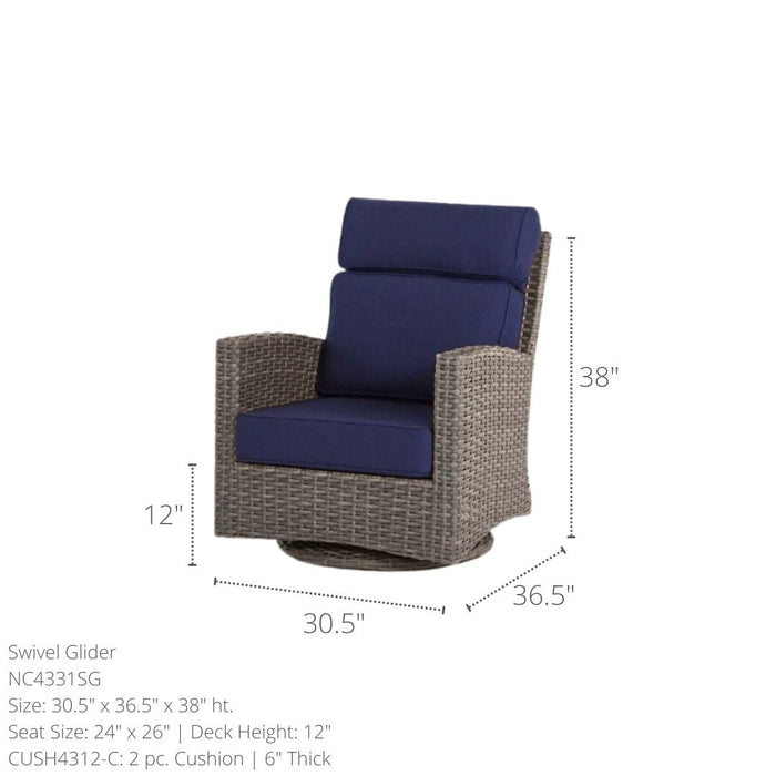 North Cape Grand Stafford Club Swivel Glider - Sullivan Hardware & Garden