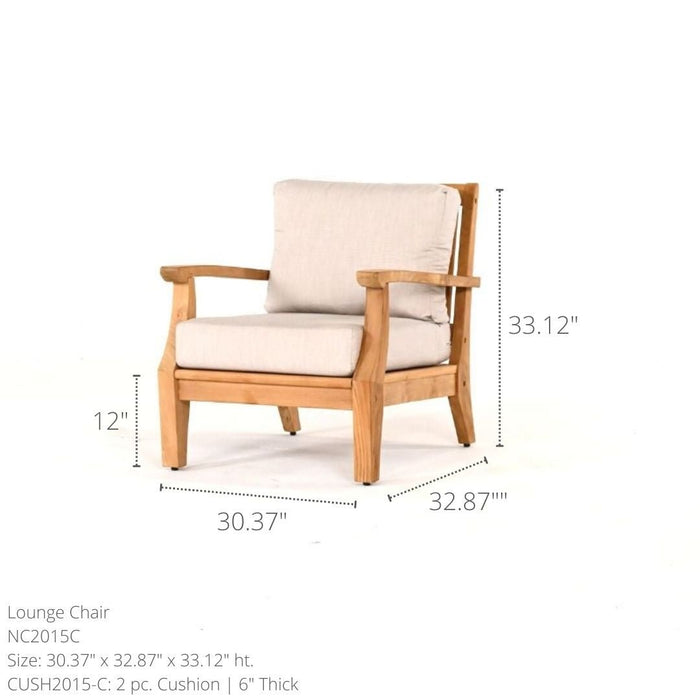 North Cape Laguna Teak Lounge Chair - Sullivan Hardware & Garden