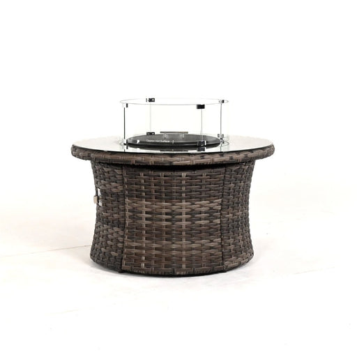 North Cape Lakeside 42" Round Woven Fire Table - Sullivan Hardware & Garden