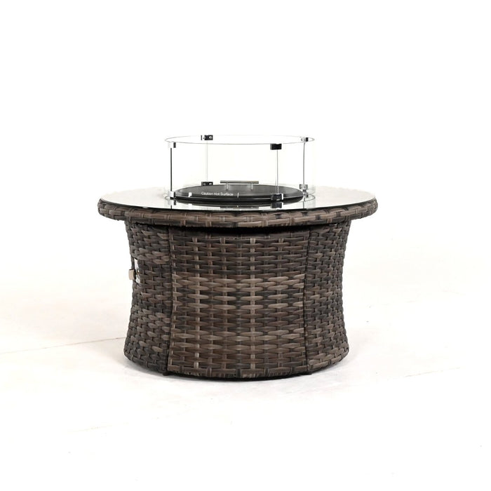 North Cape Lakeside 42" Round Woven Fire Table - Sullivan Hardware & Garden