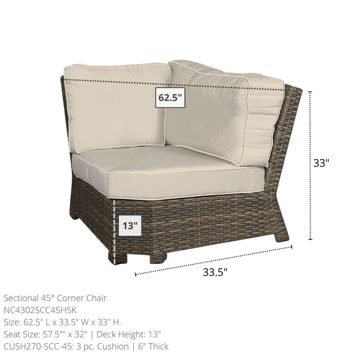 North Cape Lakeside Sectional Corner - 45 Degrees - Sullivan Hardware & Garden