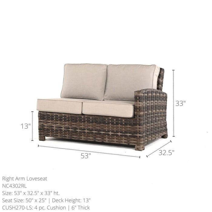 North Cape Lakeside Sectional Right Arm Loveseat - Sullivan Hardware & Garden
