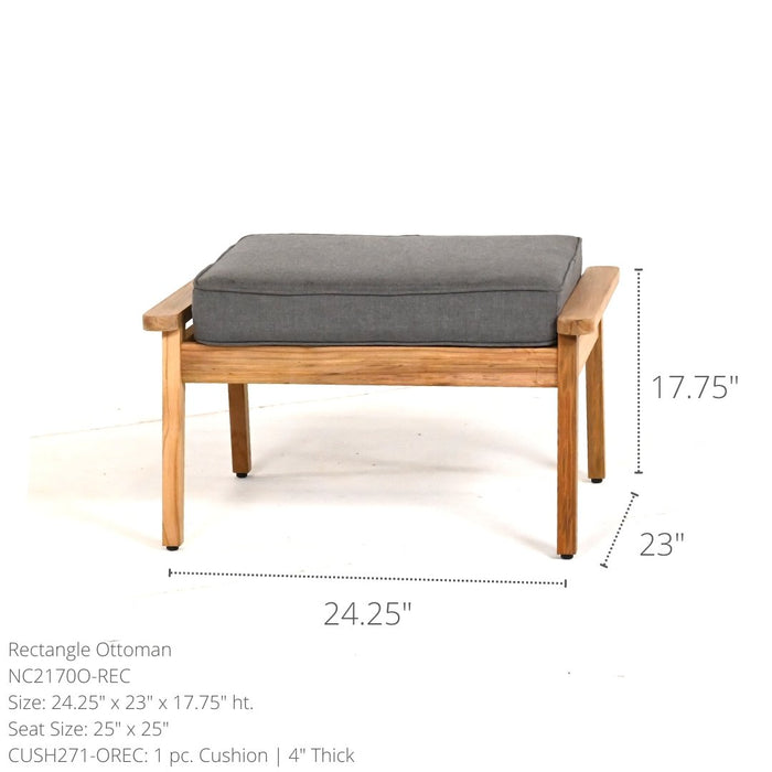 North Cape Seaside Rectangular Ottoman - Sullivan Hardware & Garden