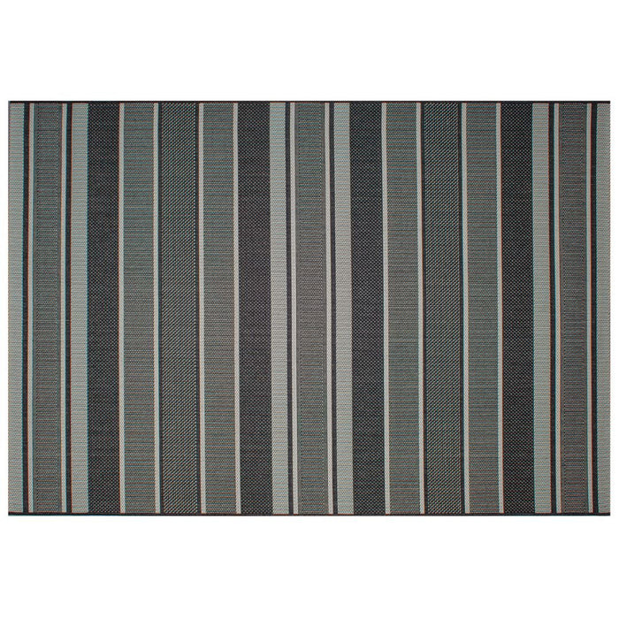 SoHo Textured Stripe Black Indoor/Outdoor Rug - Sullivan Hardware & Garden