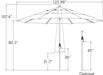 Treasure Garden 11' Collar Tilt Umbrella - Sullivan Hardware & Garden