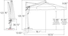 Treasure Garden 13' Starlux AKZ Plus Cantilever Umbrella - Sullivan Hardware & Garden