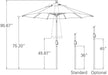 Treasure Garden 7.5' Push Button Tilt Umbrella - Sullivan Hardware & Garden