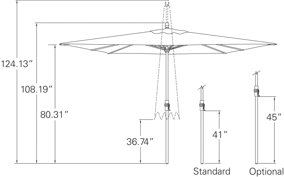 Treasure Garden 8' x 11' Crank Lift Umbrella - Bronze / Sand - Sullivan Hardware & Garden