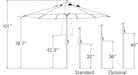 Treasure Garden 9' Auto Tilt Umbrella - Sullivan Hardware & Garden
