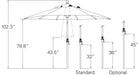 Treasure Garden 9' Collar Tilt Umbrella - Sullivan Hardware & Garden