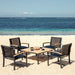 Tribeca Lounge Chairs around coffee table on a beach