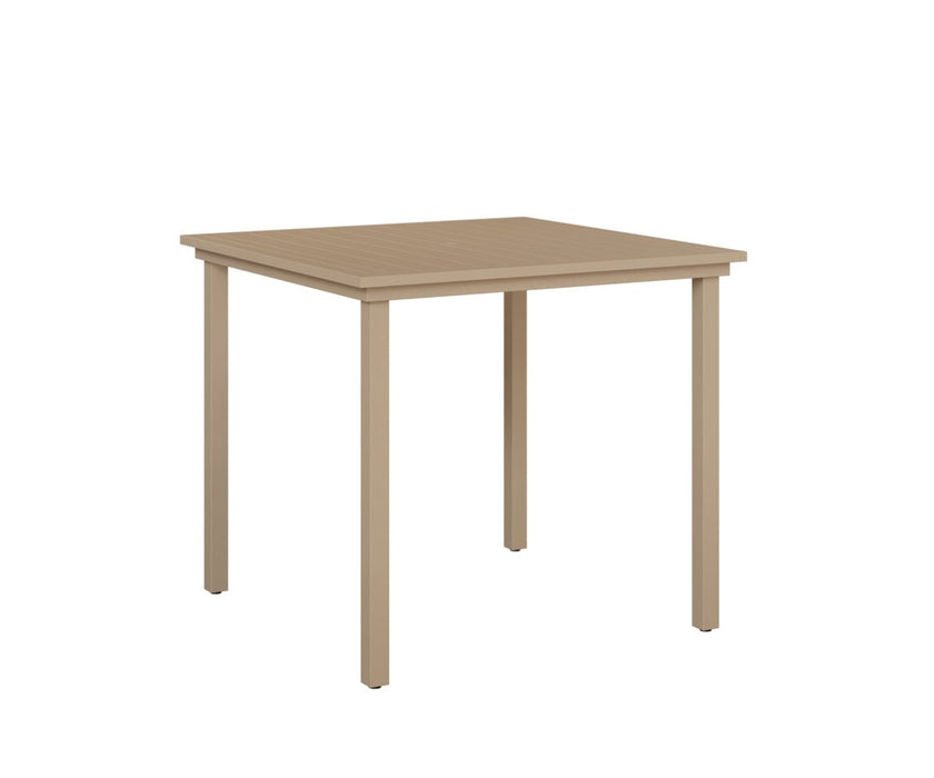 Vida 44" Square Bar Table Aluminum Top in Sahara Speckle