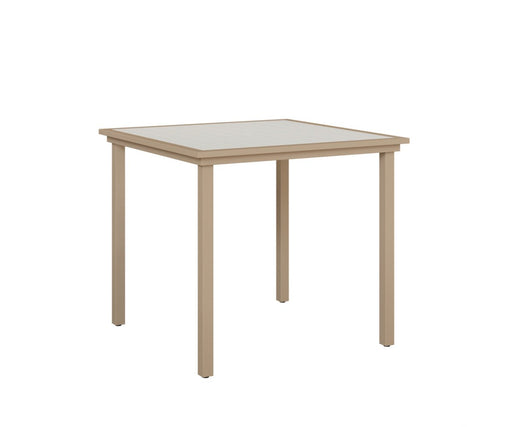Vida 44" Square Bar Table in Sahara Speckle with White Poly Top