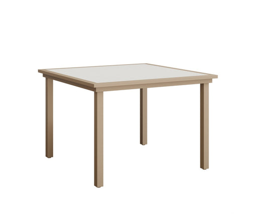 Vida 44" Square Dining Table in Sahara Speckle with White Poly Top
