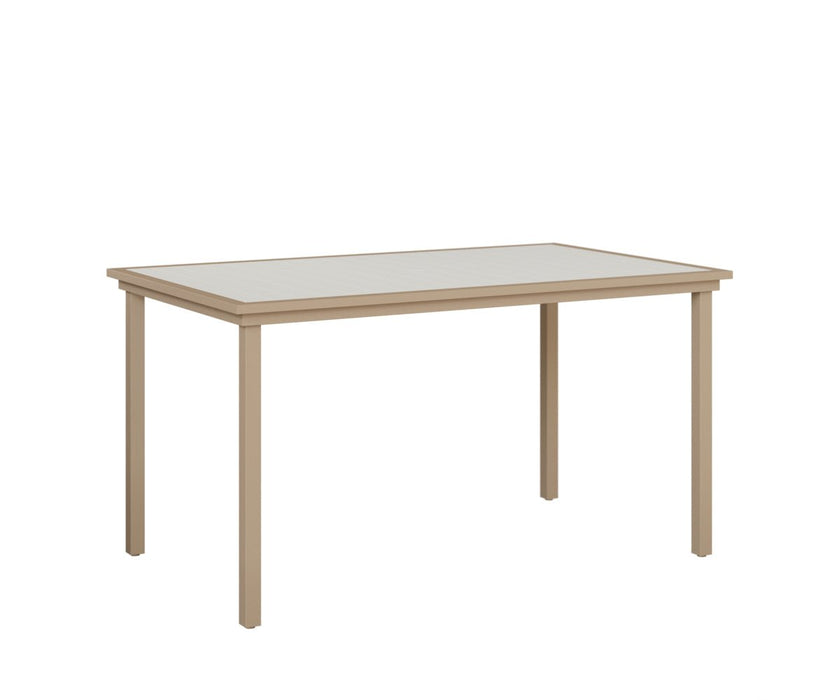 Vida 44" x 73" Bar Table in Sahara Speckle with White Poly Top