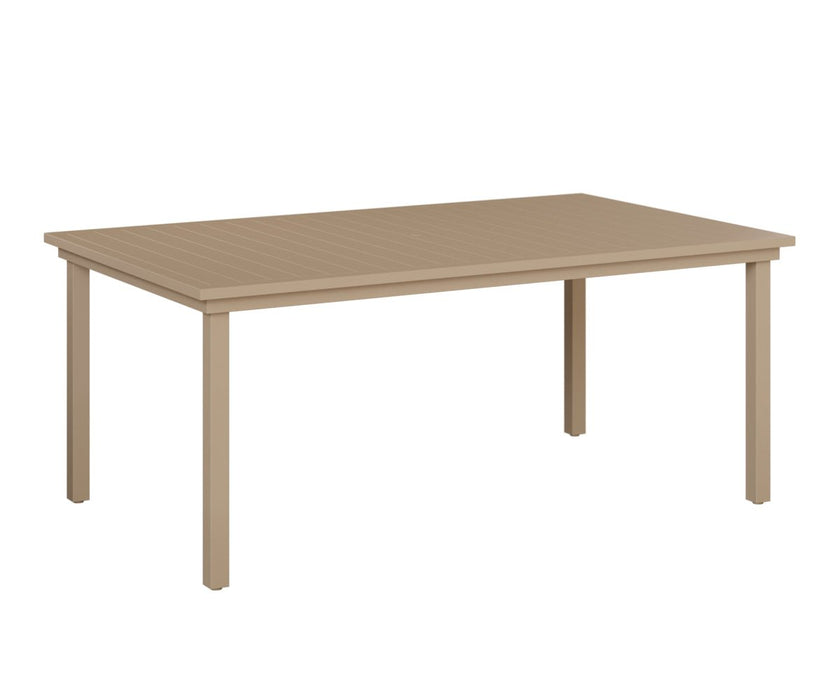 Vida 44" x 73" Dining Table Aluminum Top in Sahara Speckle