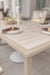 Vida 44” x 73” Poly Dining Table in Sahara Speckle and Seashell poly