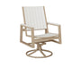 Vida Poly Swivel Rocker Dining Chair in Sahara Speckle and White Poly