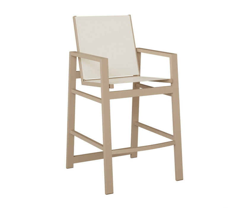 Vida Sling Bar Chair in Sahara Speckle and Sailing Salt Sling