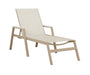 Vida Sling Chaise Lounge with Arms in Sahara Speckle with White Poly Arms and Sailing Salt Sling