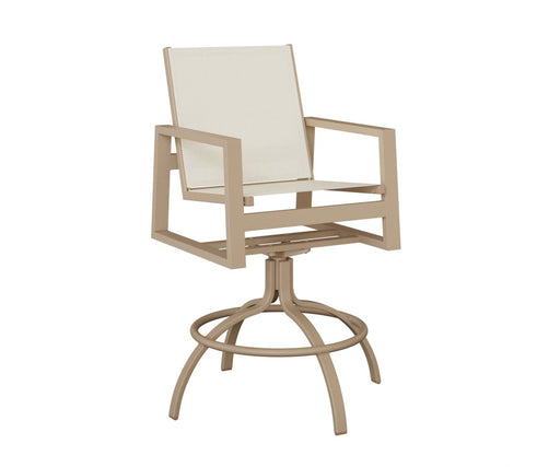 Vida Sling Swivel Bar Chair in Sahara Speckle and Sailing Salt Sling